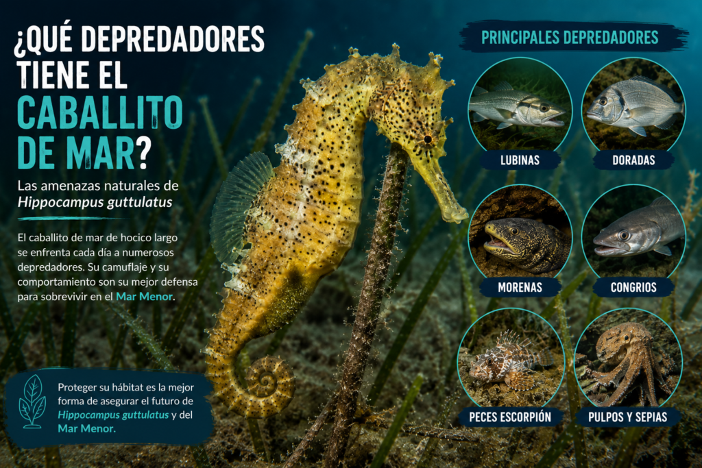 depredadores del caballito de mar